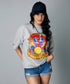Oversize Gray Marl Positive Tshirt