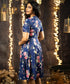 Blue Base Floral Short Sleeve Dress