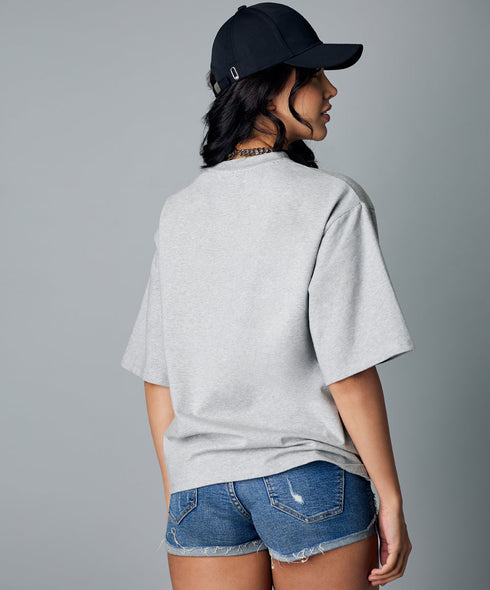 Oversize Gray Marl Positive Tshirt
