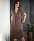 Vneck Loose Fitted Linen Dress
