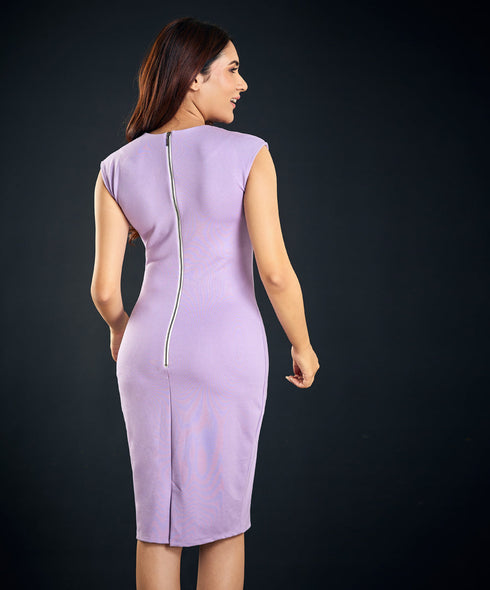 Lavender Ponte Bodycon Dress