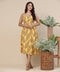 Mustard Printed Chiffon Dress