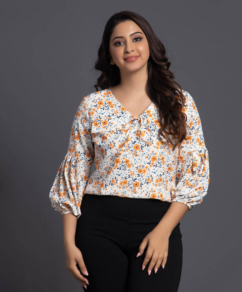 Flab Pocket Printed Long Sleeve Top