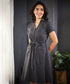 Vneck Collar Linen Dress