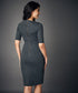 Half Sleeve Panel Bodycon Grey Dress