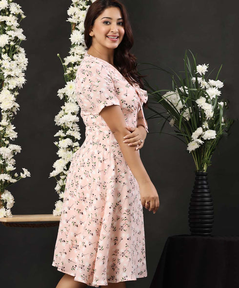 Front Bow Bustier Vintage Dress