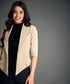 Front Open Beige Work Office Blazer