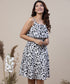 Frilled Mini Printed Dress