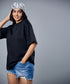 Black Solid Oversized Tshirt