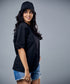 Black Solid Oversized Tshirt