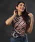 Black & Pink Tie And Dye T-Shirt