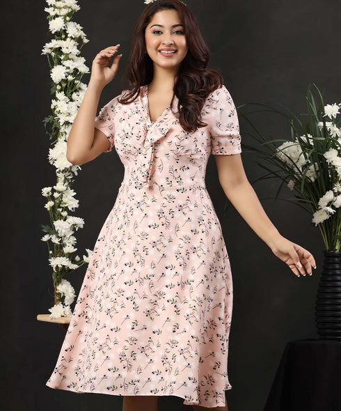 Front Bow Bustier Vintage Dress