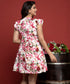 Random Florals Tiered Ruffle Dress