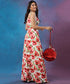 Sweet Heart Neck Printed Maxi Dress