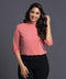 Blush Pink Malbec Frilled Top