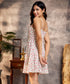 Floral Summer Mini Strap White Dress