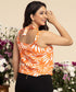 Ring Attached Printed Orange Cami Top