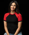 Red And Black Raglan Short Sleeve Tshirt