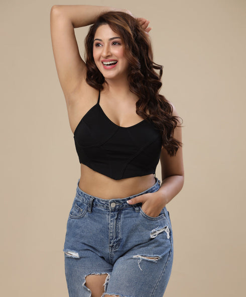 Solid Asymmetrical Hem Cami Top