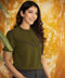 Trim Yoke Detailed Buttoned Green Top