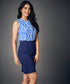 Mini Bodycon Ponte Blue Skirt
