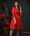 Half Sleeve Skater Revenge Red Dress