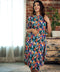 Half Sleeve Bold Printed Shift Dress