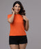 Basic Crew Neck Orange Tshirt