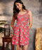 Scoop Vneck Floral Printed Mini Dress