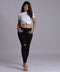 Mid Waist Ripped Black Jean