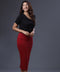 Bodycon Midi Ponte Red Skirt