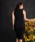 Black High Neck Bodycon Dress