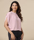 Keyhole Back Batwing Sleeve Blouse