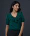 Dark Green Half Sleeve Top