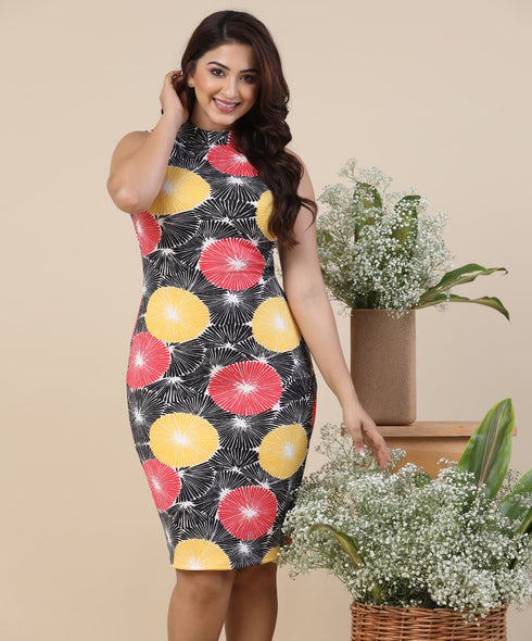 Floral Bodycon Printed Dress