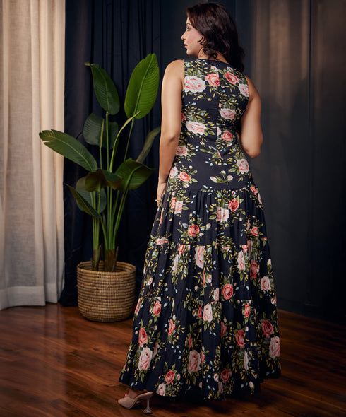 Sleeveless Tiered And Gathered Maxi