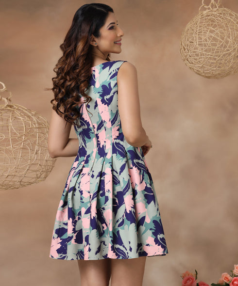 Waistless Printed Dress