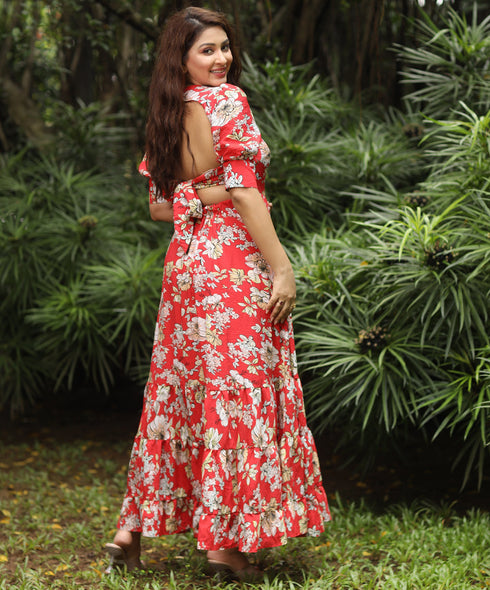 Back Detailed Cottage Cotton Maxi