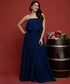 Navy Double Frilled Tube Maxi