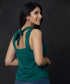 Green Sleeveless Braided Loop Chiffon Top