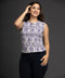 Elephant Line Printed Sleeveless Top