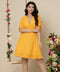 Vneck Mustard Half Gatsby Dress
