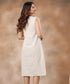 Sleeveless Linen Cream Kurtha Dress