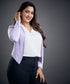 Cropped Lavender Work Wear Blazer