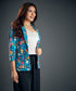 Blue Floral Work Wear Blazer