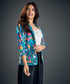 Blue Floral Work Wear Blazer
