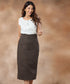 High Waisted Linen Shift Skirt