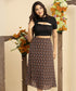 Aline Flared Printed Chiffon Skirt