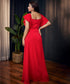 Sweetheart Neck Flared Sleeve Maxi