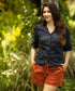 Blue Women Linen Shirt